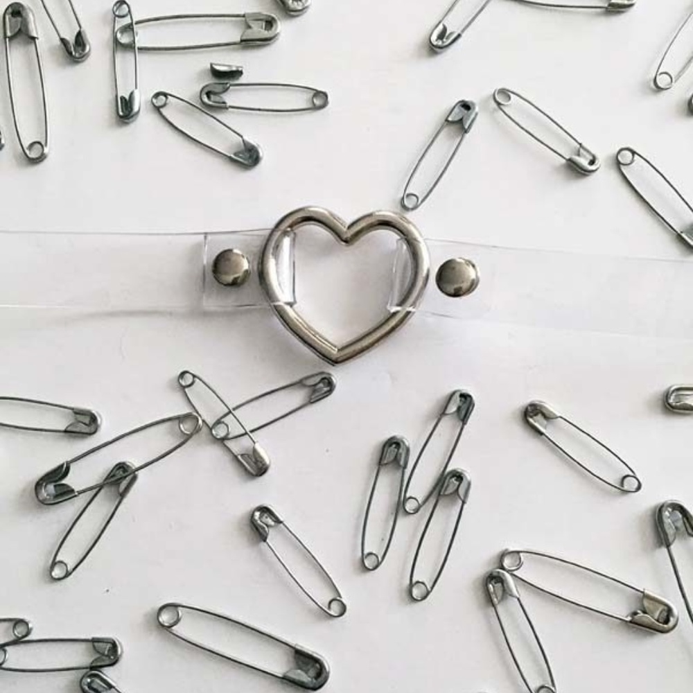 Transparent Heart Choker